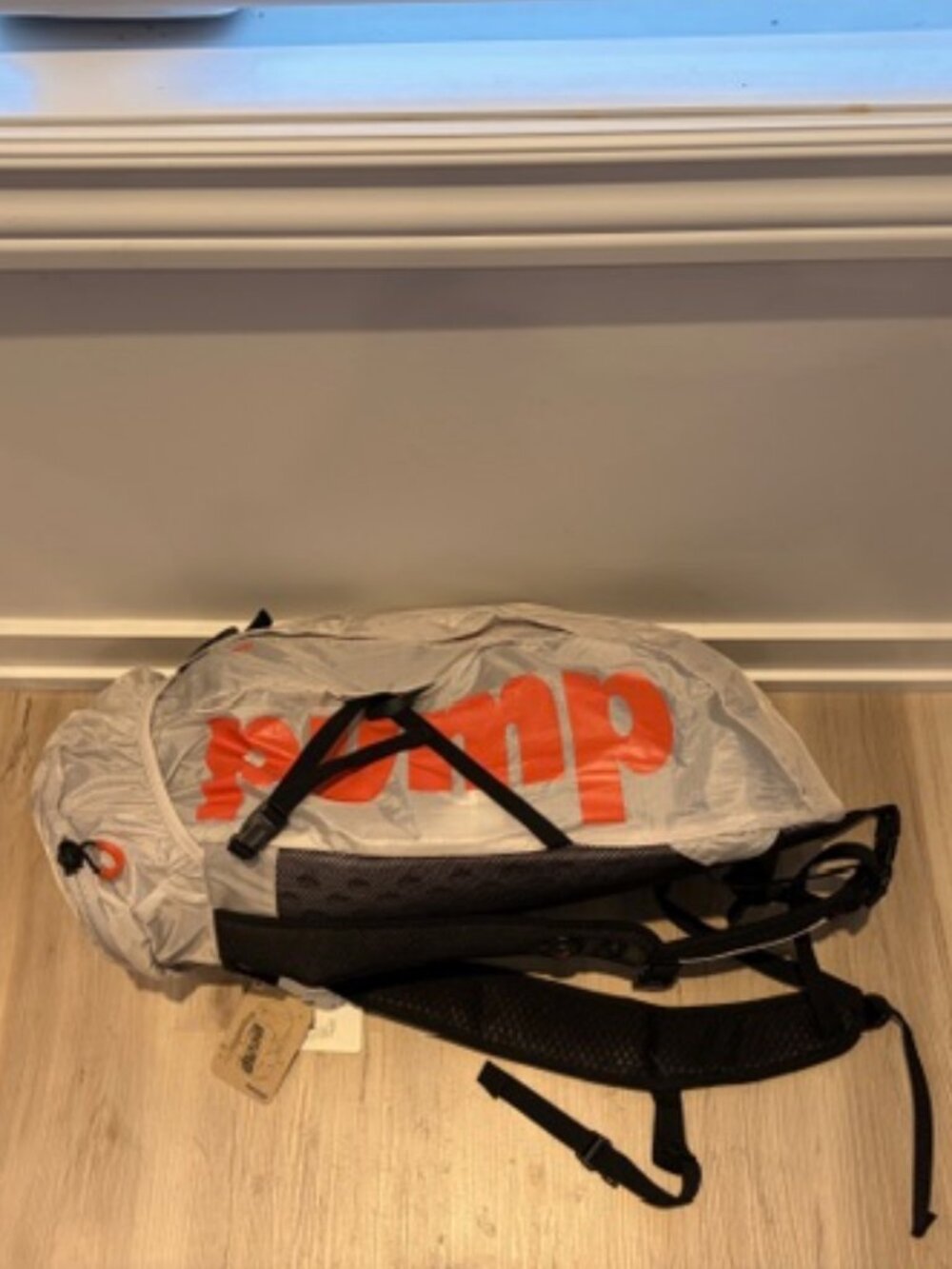 Reebok Classic Pump Backpack Steel Grey Orange NEW WITH TAGS